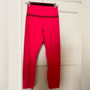 Hot pink Lululemon 7/8 legging size 6